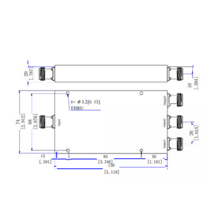 0,5-6 GHz N-Buchse Leistungsteiler/Kombinator GLPS3