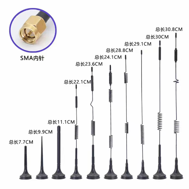 Magnetantenne mit unterschiedlichen Verstärkungsabmessungen. Starker Magnet