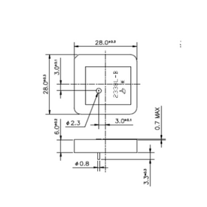 LHCP Polarisations-Breitband-2332-MHz-Keramik-GPS-Antenne